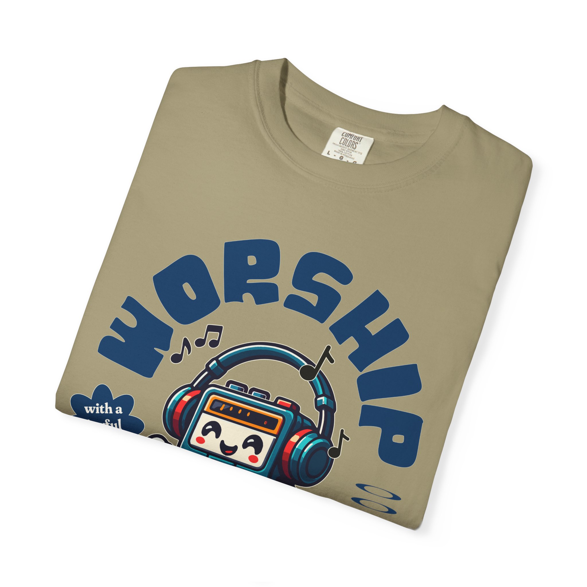 "Worship the Lord" Walkman Comfort Colors® T-Shirt - Image 23