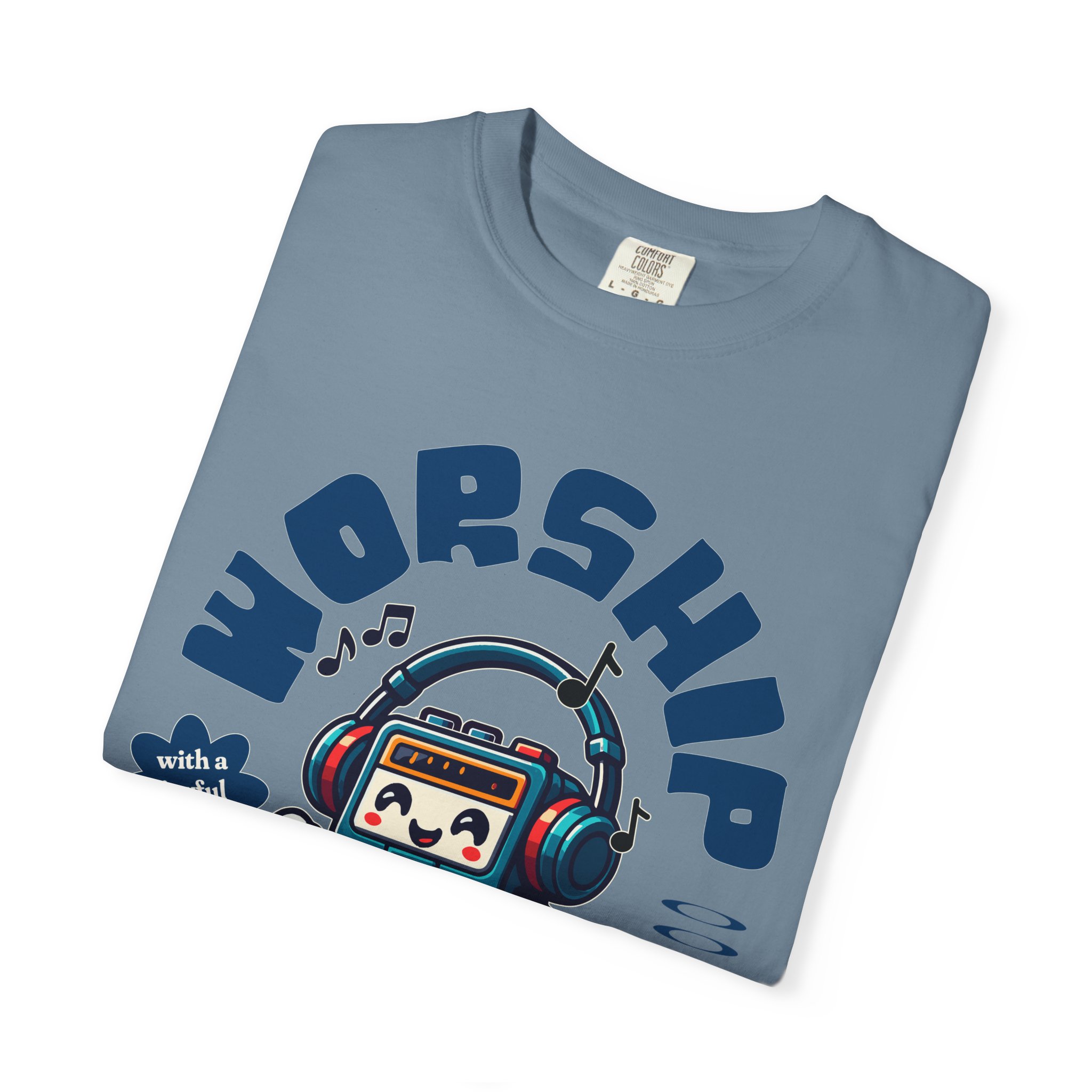 "Worship the Lord" Walkman Comfort Colors® T-Shirt - Image 51