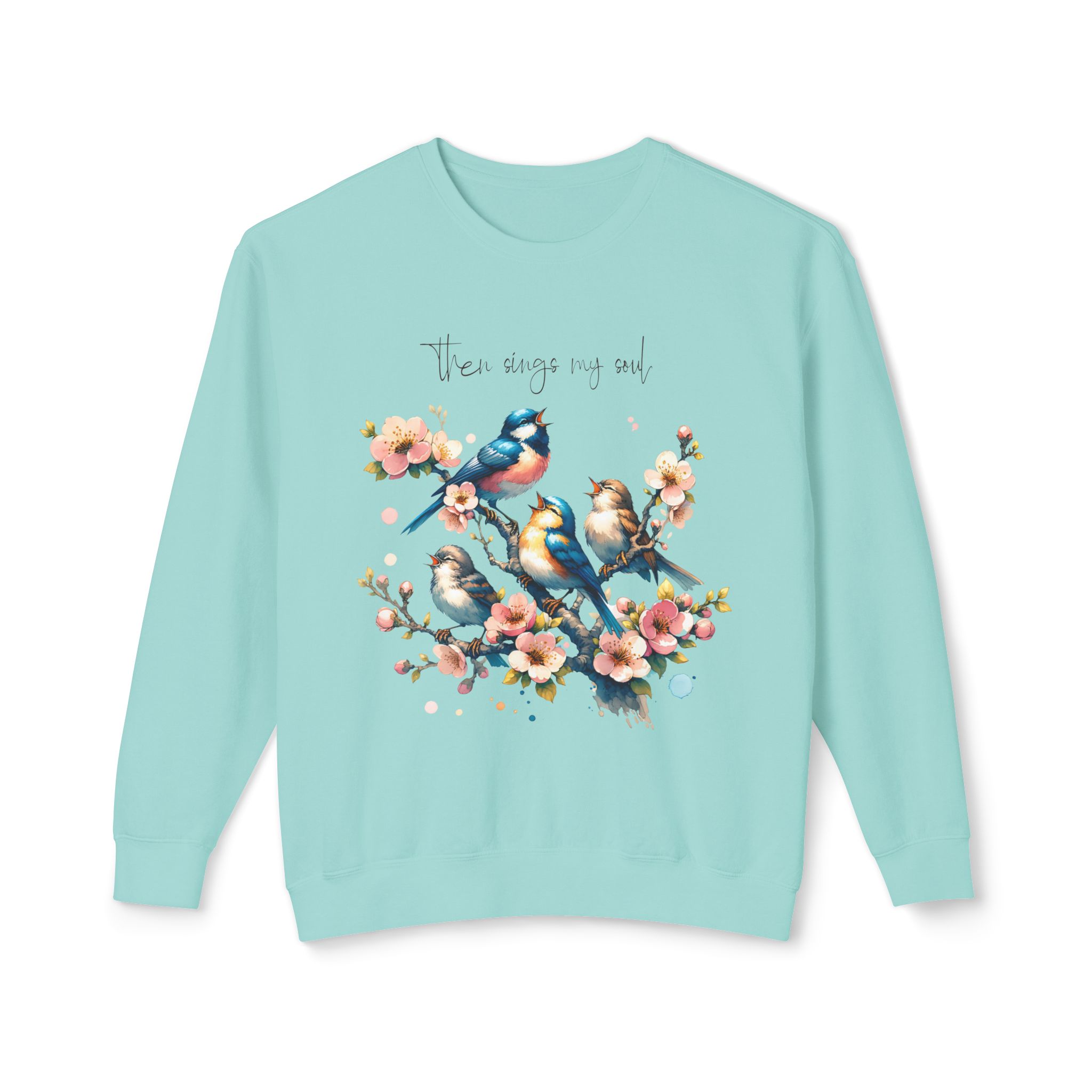 Then Sings My Soul | Comfort Colors® Blossom & Birds Sweatshirt - Image 21