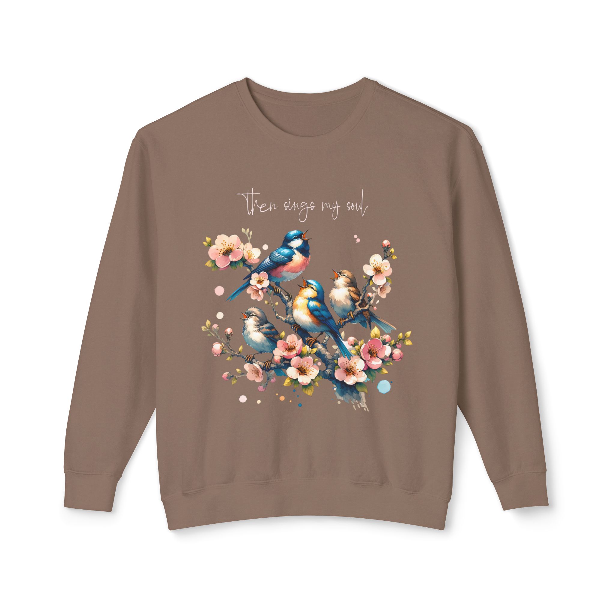 Then Sings My Soul | Comfort Colors® Blossom & Birds Sweatshirt - Image 9