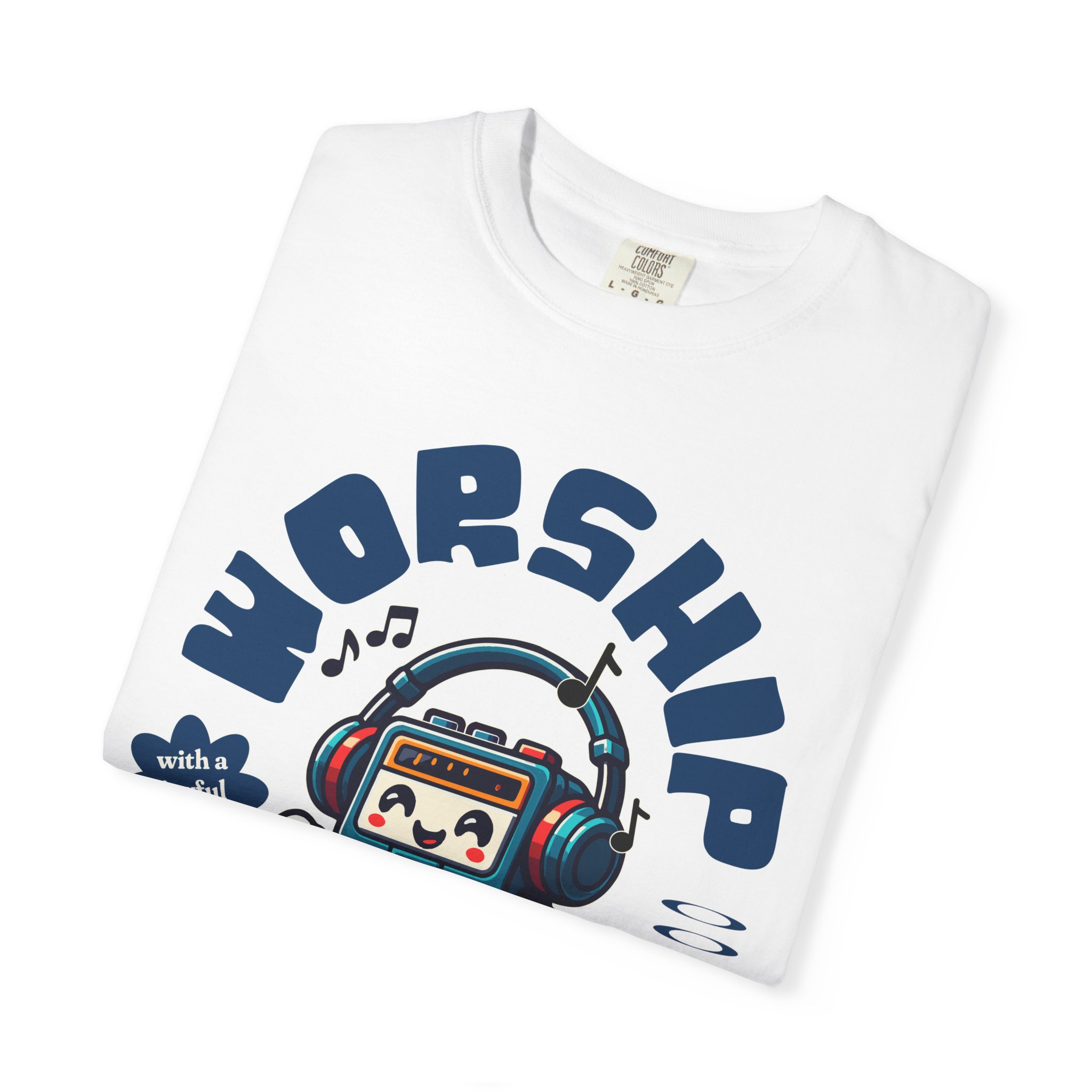 "Worship the Lord" Walkman Comfort Colors® T-Shirt - Image 7