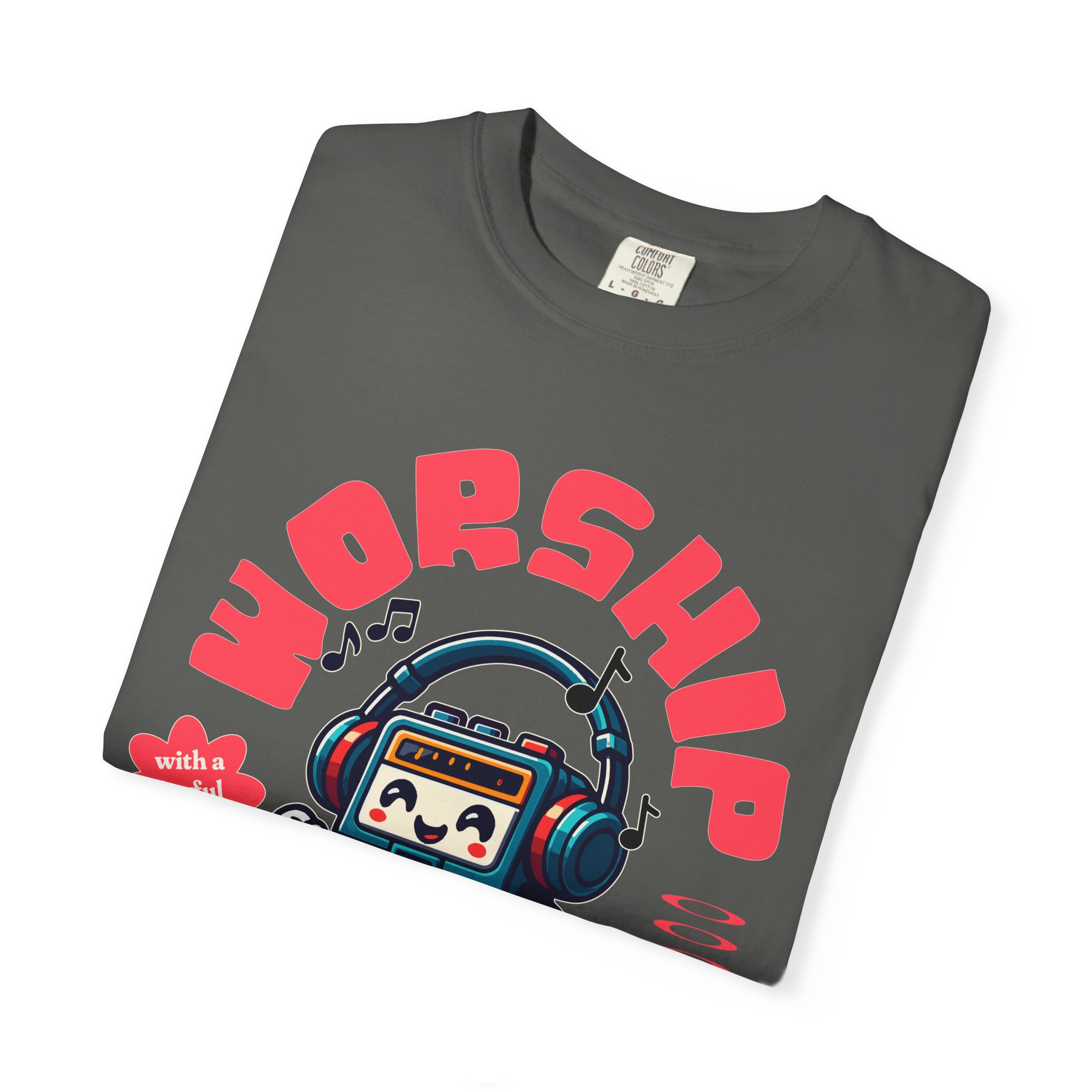 "Worship the Lord" Walkman Comfort Colors® T-Shirt - Image 31