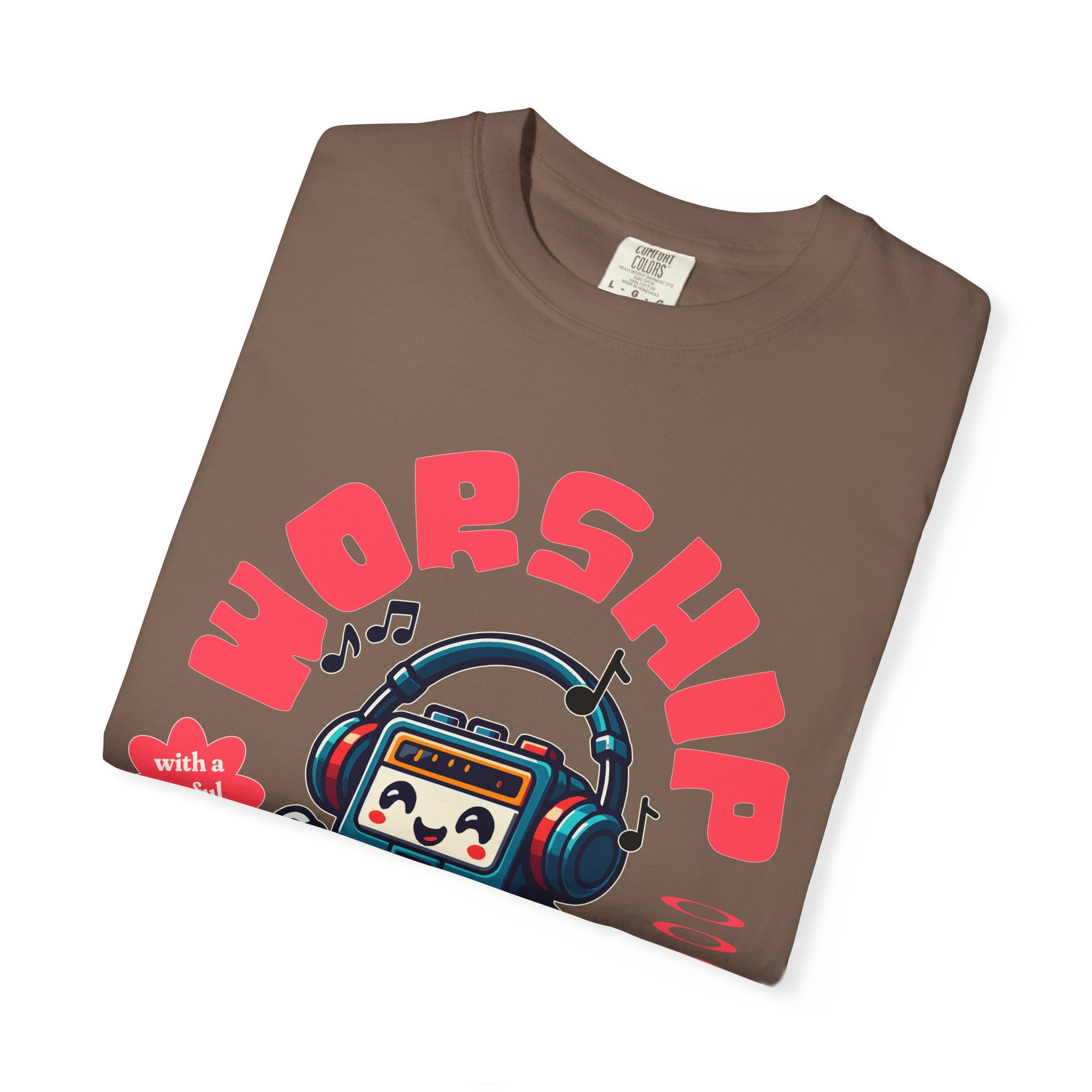 "Worship the Lord" Walkman Comfort Colors® T-Shirt - Image 27