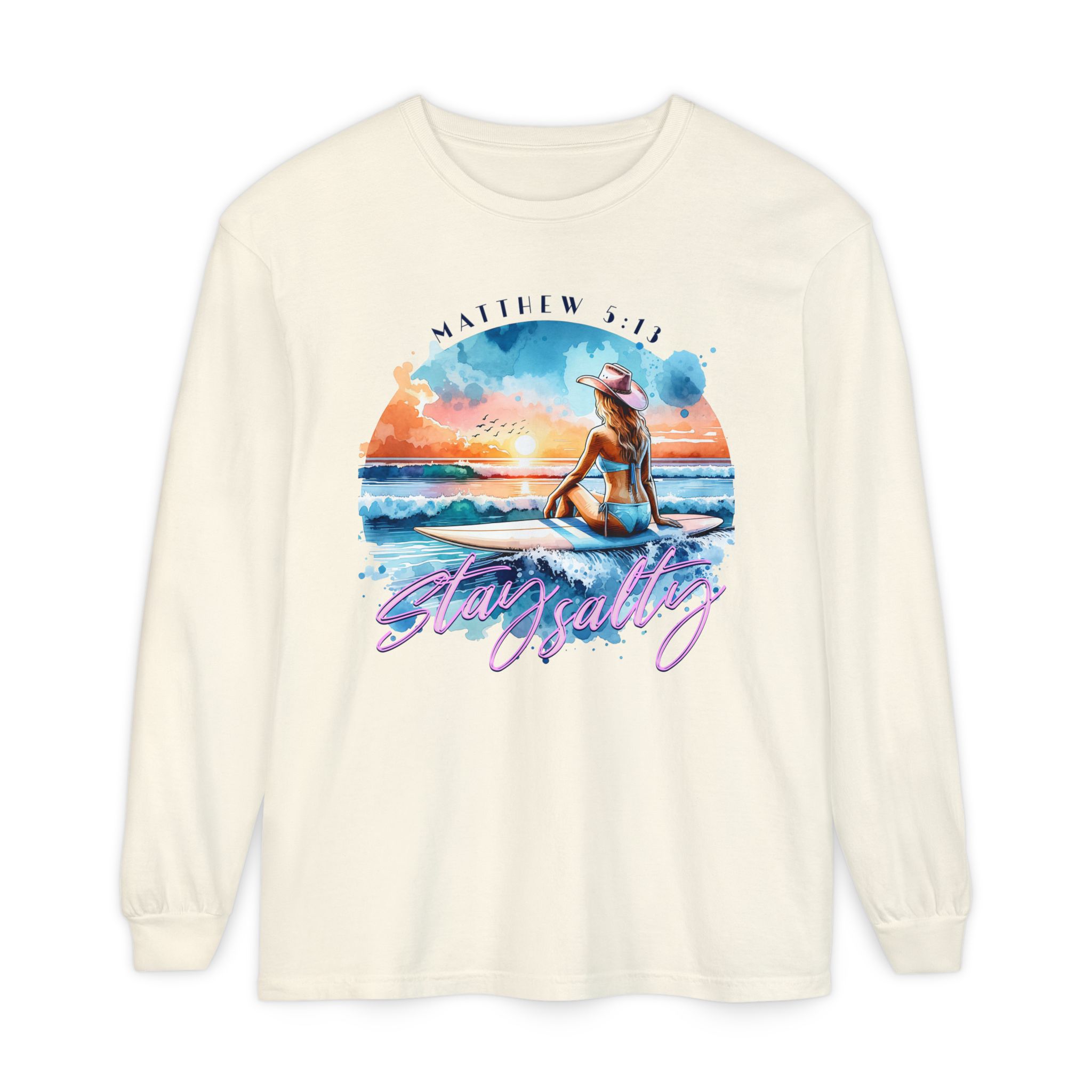 "Stay Salty" Beach Vibes– Comfort Colors® Long Sleeve Tee - Image 21