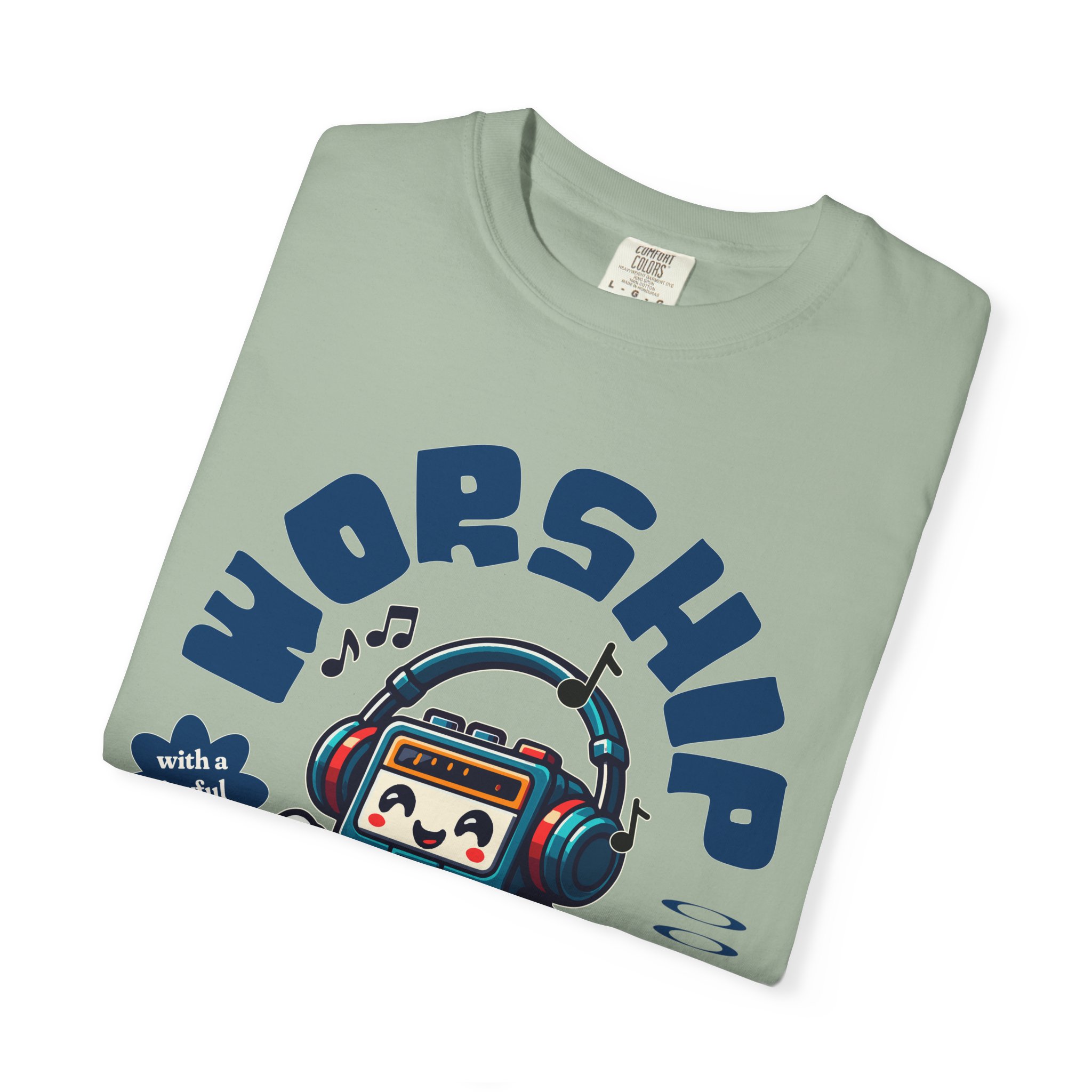 "Worship the Lord" Walkman Comfort Colors® T-Shirt - Image 39