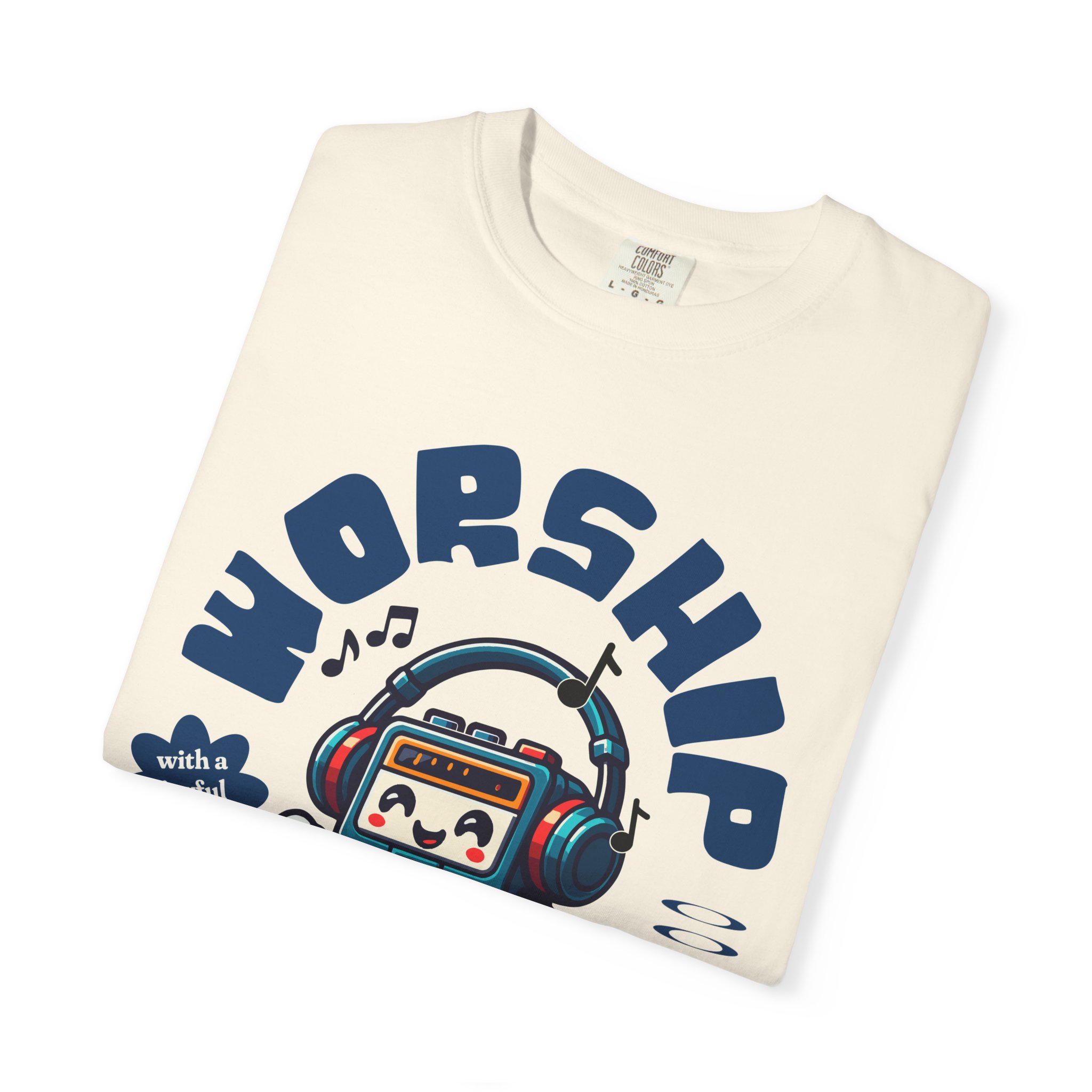 "Worship the Lord" Walkman Comfort Colors® T-Shirt - Image 11