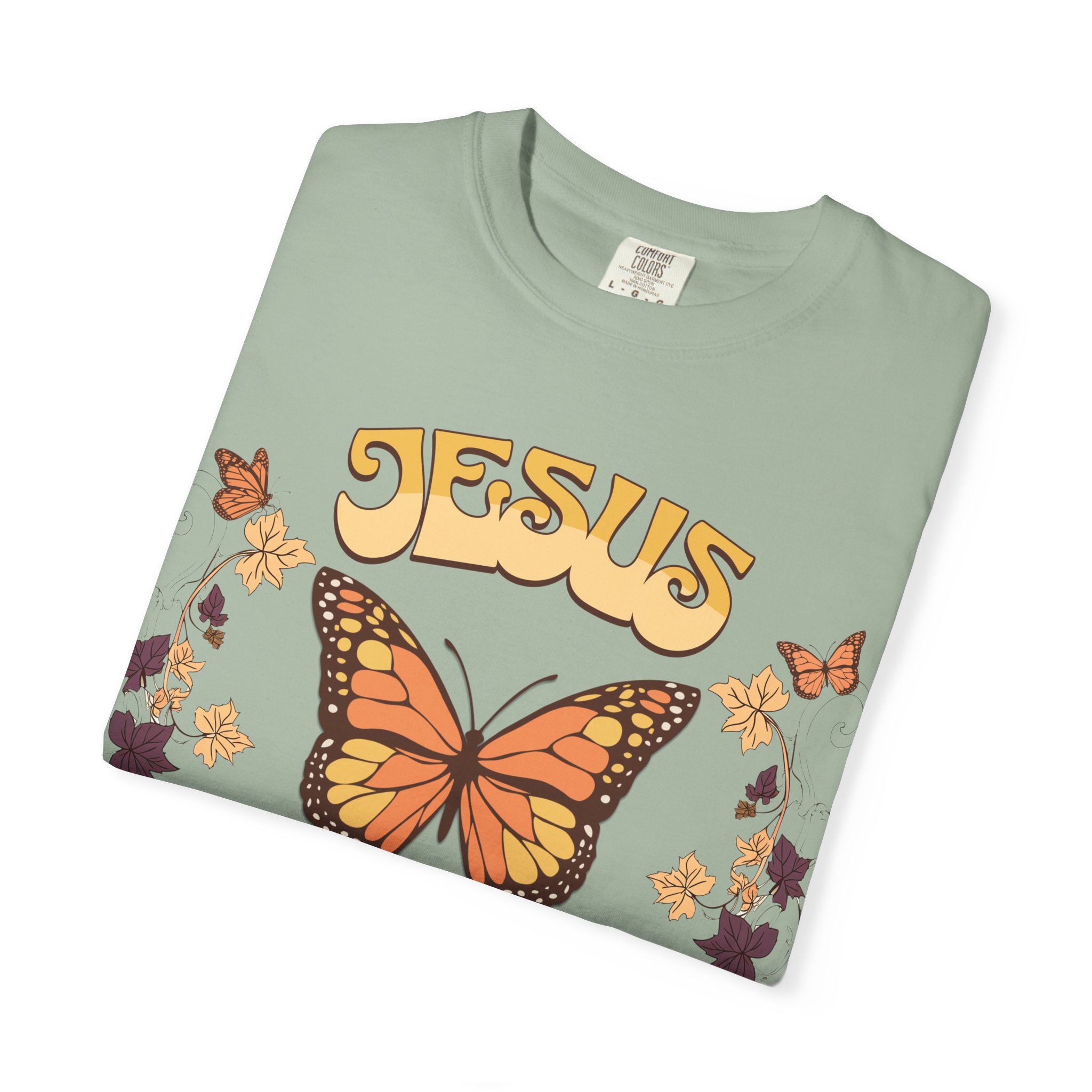 Jesus • The Way, The Truth, The Life – Monarch Butterfly Comfort Colors Tee - Image 43